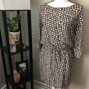 *BANANA REPUBLIC* Brown 3/4 Sleeve Sheath Dress Size Small